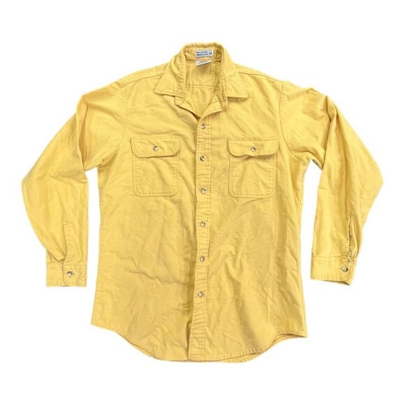 Prentiss Outdoors Shirt Mens Adult Medium Color Yellow Long Sleeve Button Down - Picture 1 of 7